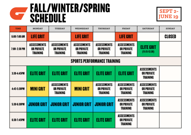 Bham Fall Schedule 2025 1 - Best Gym In Bellingham and Burlington, WA